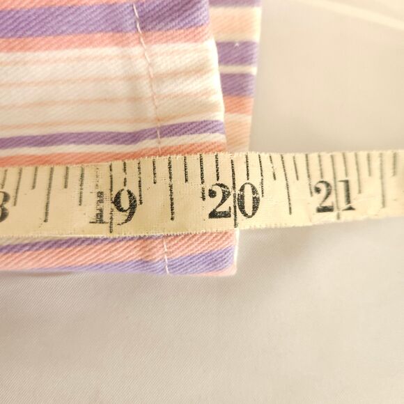 NWT Gloria Vanderbilt Womens 22W 46x20 Pastel Striped High Rise Amanda Capris - Picture 8 of 8